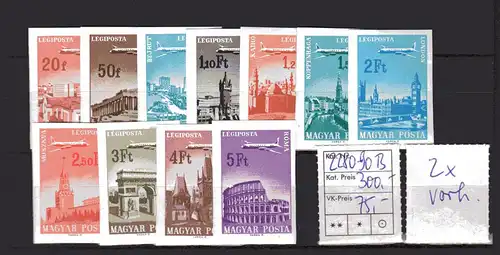Ungarn, Mi.-Nr. 2280-90 B, postfrisch.