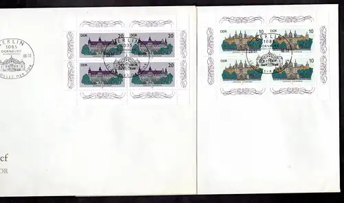 DDR, FDC  Kleinbogen "Schloss Schwerin und Güstrow"