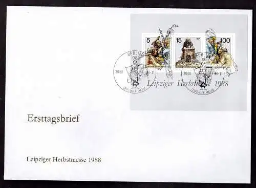 DDR, FDC Block "Leipziger Hebrstmesse"