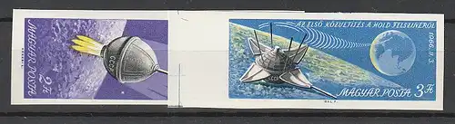 Ungarn geschnitten: Mondlandung Luna 9, (1966) MNH **