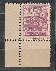 SBZ, MVP, Mi.-Nr. 40 a postfrisch ** verschobener Druck