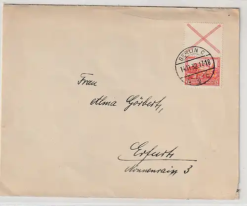 DR: Fernbrief portorichtig mit EF Nr. S 100