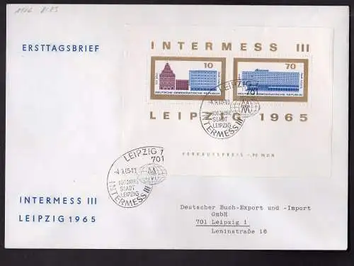 DDR, FDC. Mi.-Nr. Block 23+24