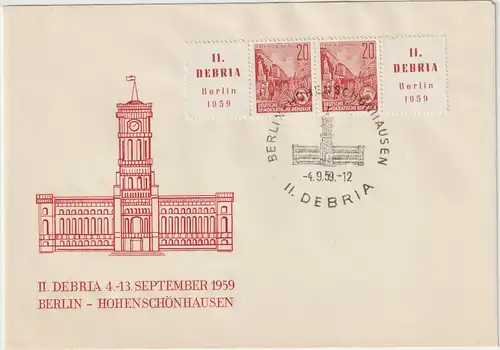 DDR FDC : Debria 1953, Zusammendruck W Zd 23 