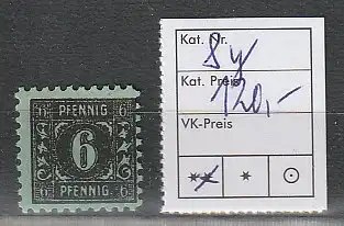 SBZ, MVP, Mi.-Nr. 8y, postfrisch, geprüft Kramp BPP