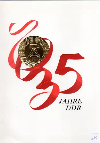 DDR-Gedenkblatt, 35 Jahre DDR