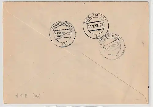 DDR: ZKD-Brief mit Nr. 17 B