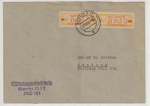 DDR: ZKD-Brief mit Nr. 18 I L (2x)