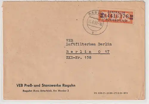 DDR, ZKD-Brief frankiert mit Nr. 23 F