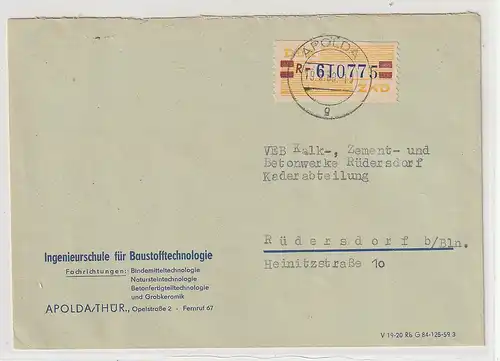 DDR, ZKD-Brief frankiert mit Nr. 25 R