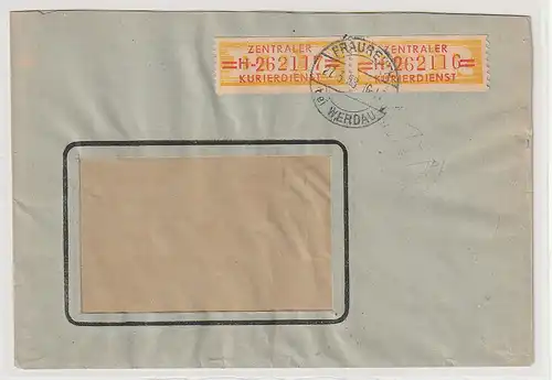 DDR, ZKD-Brief mit 2x Nr. 17 H