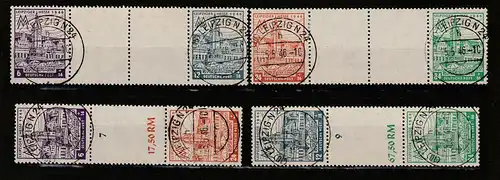 Westsachsen: Messe-Zusammendrucke gezähnt, gestempelt