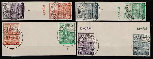 Westsachsen: Messe-Zusammendrucke geschnitten, gestempelt