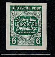 Westsachsen: Leipziger Messe Nr. 124 ungezähnt mit WZ Y, Befund