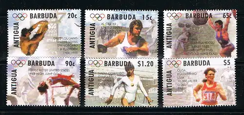 Antigua/Barbuda Olympiasieger Satz + 2 Blocks