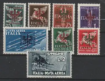 Dt. Besetzung Laibach: 21 - 28 ** (MNH), Attest Brunel