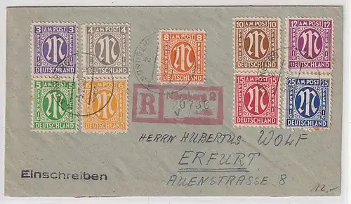 Bizone: R-Satzbrief Amerikanicher Druck 