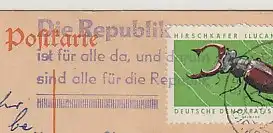 DDR: Losungsstempel "Die Republik ist für alle da..."