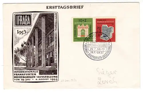 Ersttagsbrief Ifraba 1953 