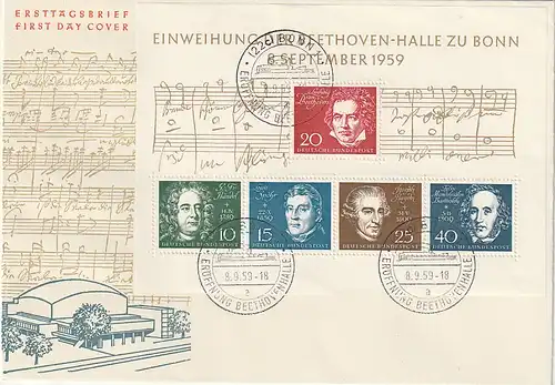 Bund: FDC  Beethovenblock