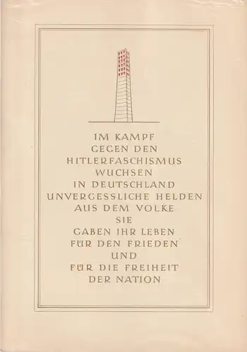 DDR-Gedenkblatt, "Im Kampf gegen..." (schwarz)