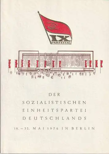 DDR-Gedenkblatt, IX. Parteitag der SED (I)