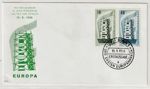 Bund: FDC: Europamarken 1956