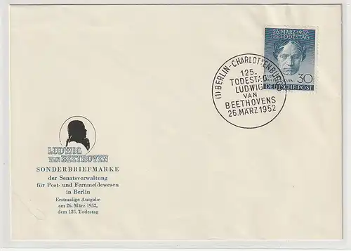 Berlin: FDC  Beethoven, 1952