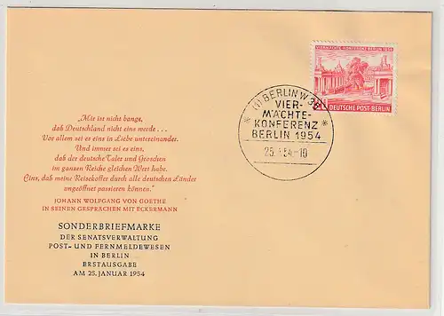 Berlin: FDC  Viermächtekonferenz, 1954