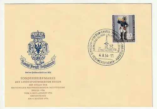 Berlin: FDC  Postillion I, 1954