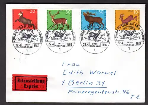 Berlin, Orts-Eilbote-Satzbrief Mi.-Nr. 291-4, mit Ak-St.