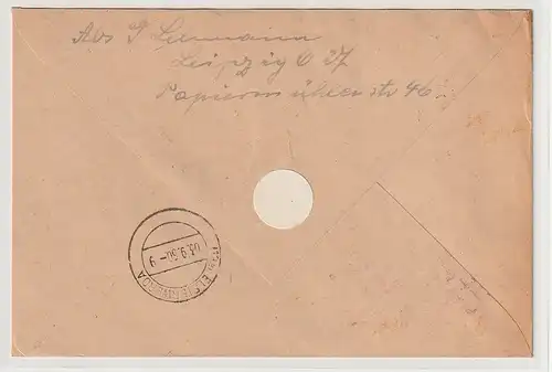 DDR: Debria-Block auf Einschreibbrief