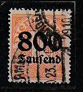 Dt. Reich Infla: Dienst Nr, 95 mit Wz 1, gest., Bef. Tworek