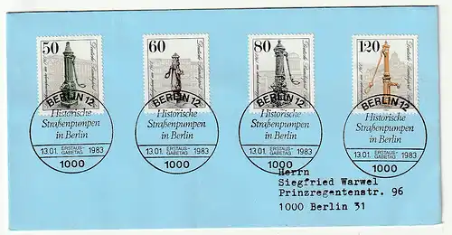 Berlin: "Straßenpumpen 1983",  FDC