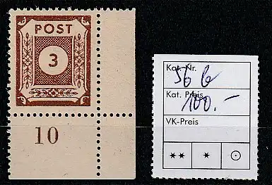 Prov. Sachsen: Nr. 56 in b-Farbe, ** (MNH), gepr. Ströh