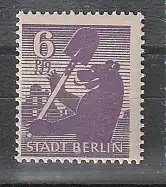 6 Pfg. Bärenmarke in bester Variante wbx, **, gepr. 