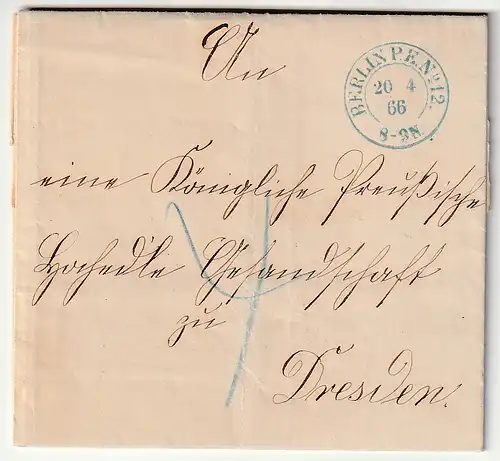 Preußen Kompl. Brief an die "..Preußische Gesandschaft zu Dresden"