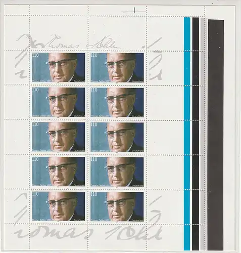 Bund: Thomas Dehler im 10er-Bogen mit LF rechts und oben