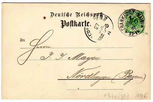 DR, Börsen-Karte mit seltener 46 ba; geprüft