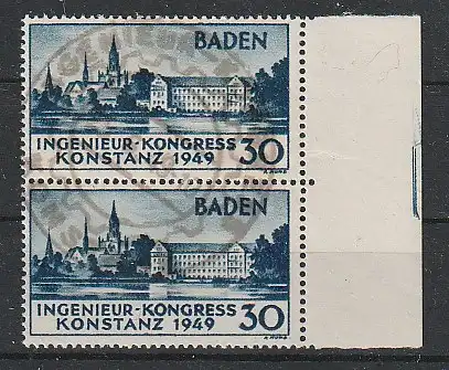 Frz.Zone/Baden: Ingenieur-Kongress im Paar, gest., geprüft
