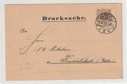 DR: Drucksache, frankiert mit Nr. 45 in d-Farbe, geprüft