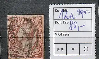 Sachsen Nr. 12a, gest., geprüft Rismondo BPP