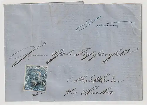 Preußen: Kompl. Brief Bahnpost mit EF Nr. 11a mit PLF, gepr.