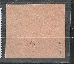 Saargebiet: 1 Mark Freimarke "Sarre", Briefstück, geprüft Braun BPP