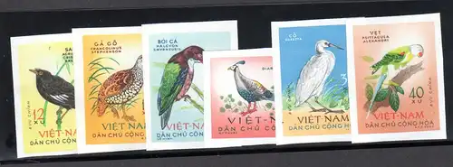 Vogelsatz Vietnam, Mi.-Nr 275-80 B, postfrisch, geschnitten