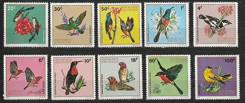 Ruanda, Vogelsatz, ** (MNH)