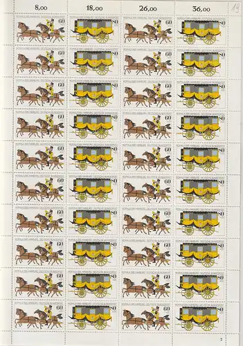 BRD: "Mophila 86" als Zusammendruckbogen ** postfrisch.