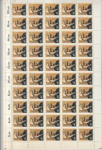 Berlin: Tag der Briefmarke, 1972, im kompl. Schalterbögen