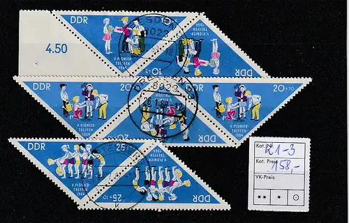 DDR-Zusammendrucke gestempelt: Pioniertreffen 64