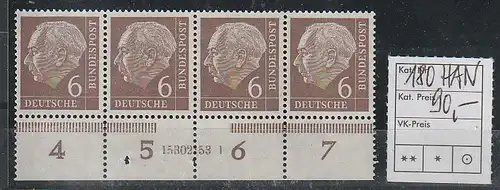 6 Pfennig Heuß mit HAN, ** (MNH)